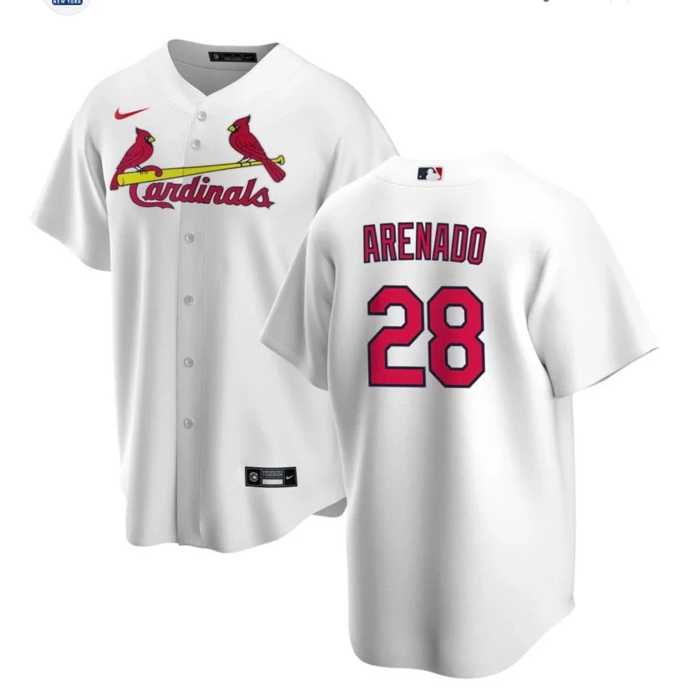 Nike‎ St Louis Cardinals Nolan Arenado 28 Toddler Baseball Jersey White 4T